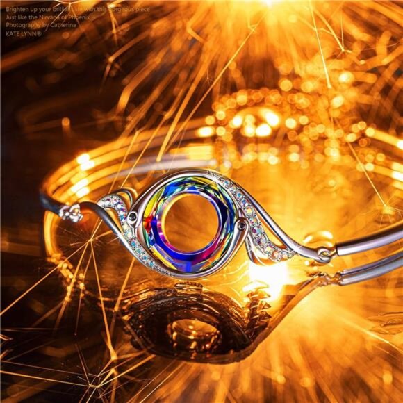 Phoenix Bracelet Women Crystal Bangle Adjustable Jewelry Gift for Her Lucky - Picture 3 of 7